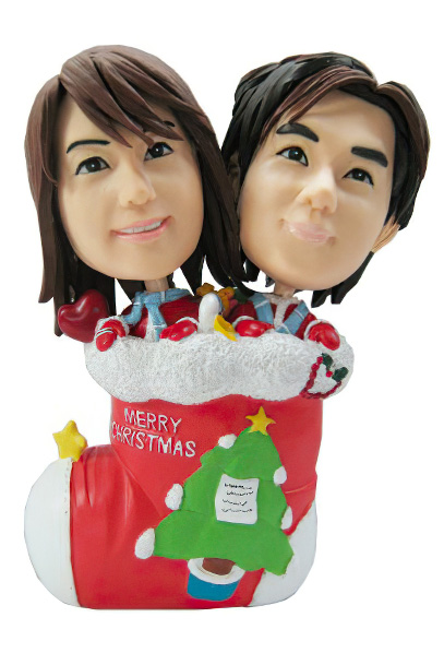 Christmas Couple Custom Bobblehead