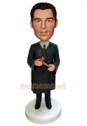 Male Judge With Gavel Bobblehead