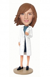 Female Doctor with Lab Coat Bobblehead