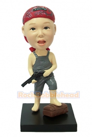 Pirate Boy with Gun in Hand Custom Bobblehead