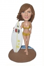 Sexy Surfing Beauty Bobblehead
