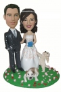 Wedding Couple With Two Pets